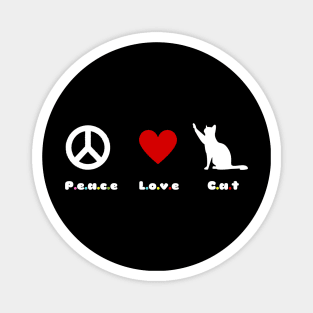 peace love cat Magnet